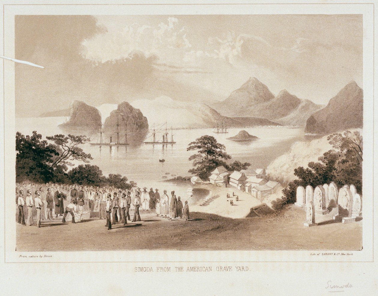 Simoda från den amerikanska kyrkogården av Wilhelm Joseph Heine