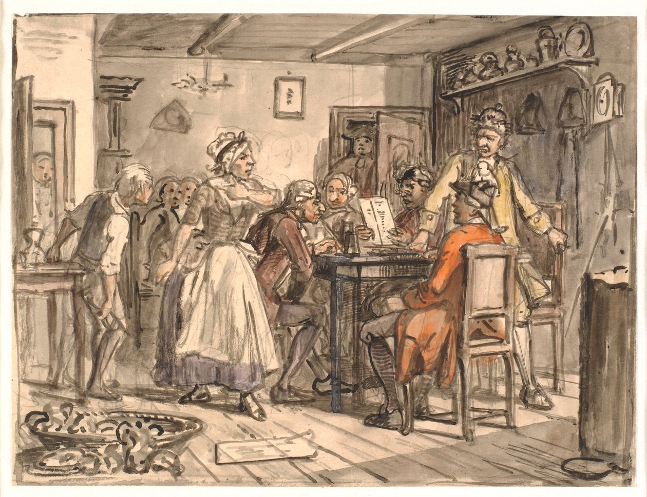 "Collegium Politicum". (Den politiska kannan) av Wilhelm Marstrand