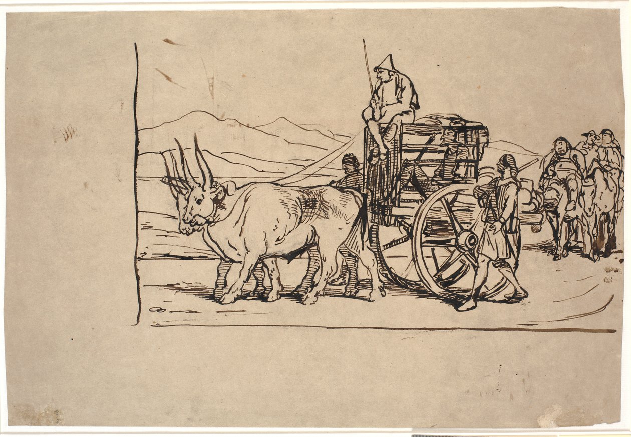 Don Quijotes resa hem i dubbkärran av Wilhelm Marstrand