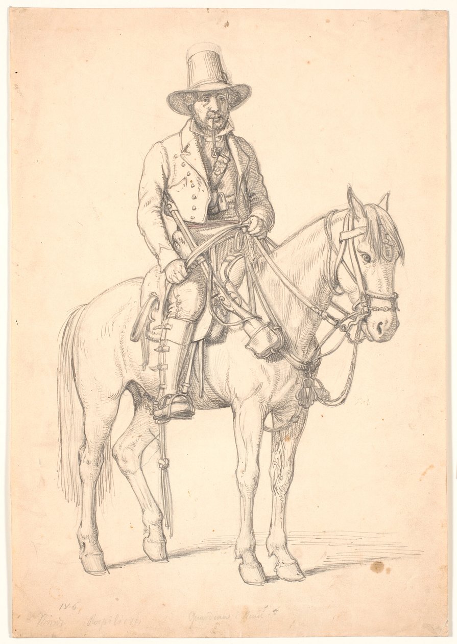 "Prins Rospigliosi" till häst, "Guardian in Nemi" av Wilhelm Marstrand