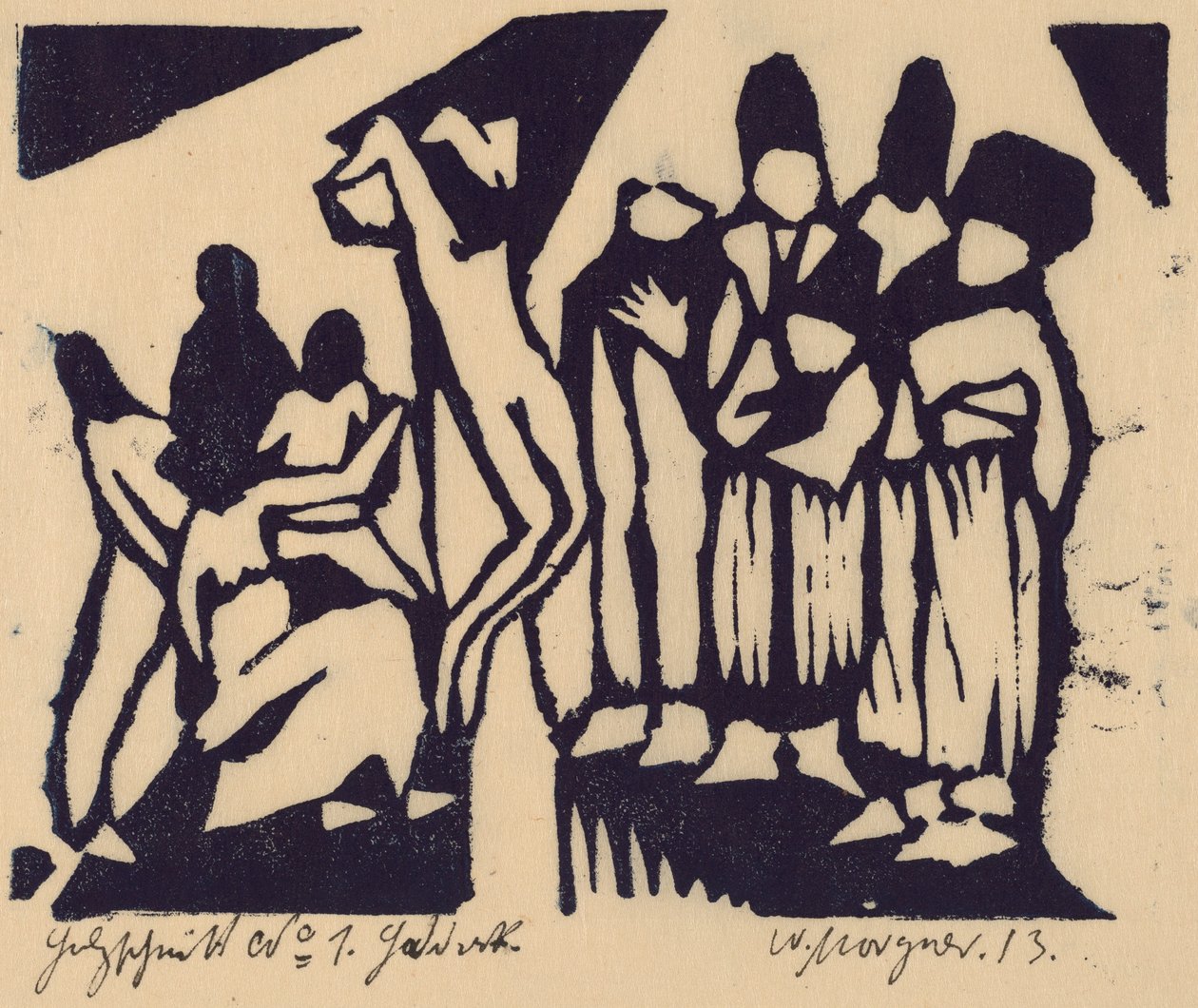 Korsfästelse I av Wilhelm Morgner