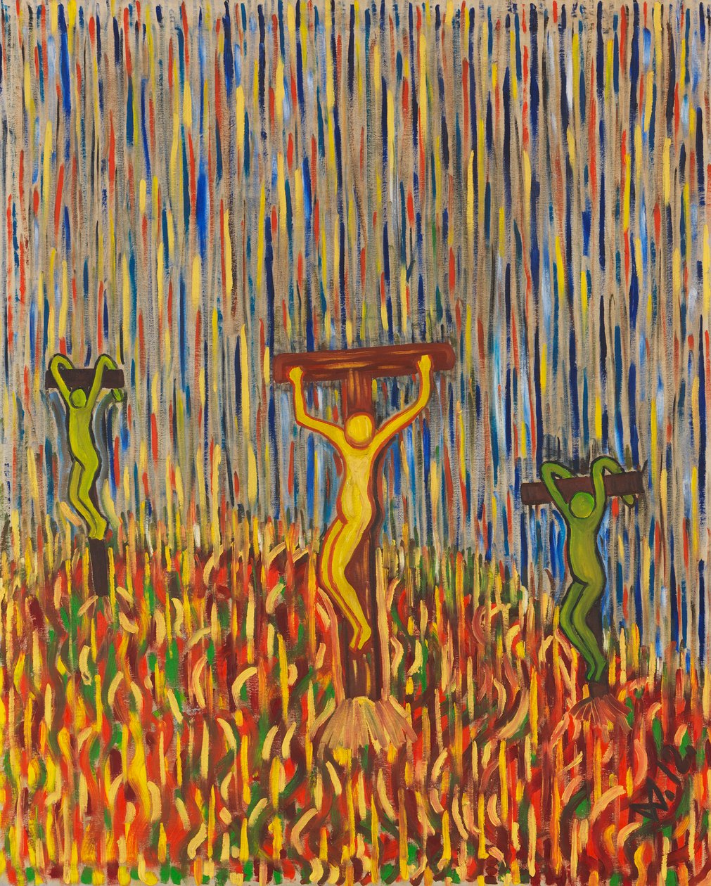 Korsfästelsen, 1912. av Wilhelm Morgner