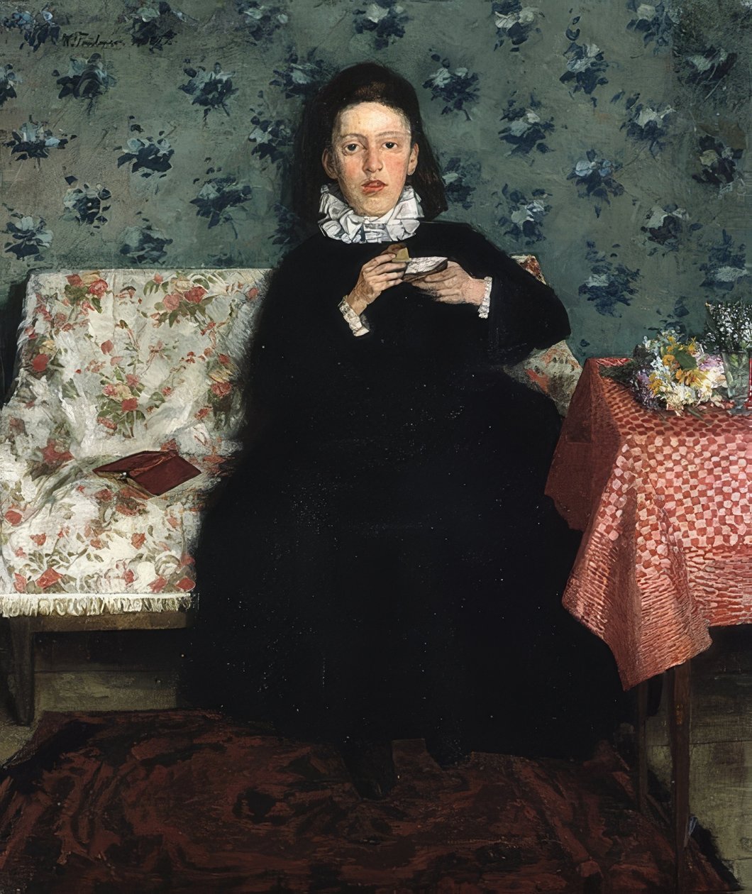 På soffan. 1872 av Wilhelm Trübner
