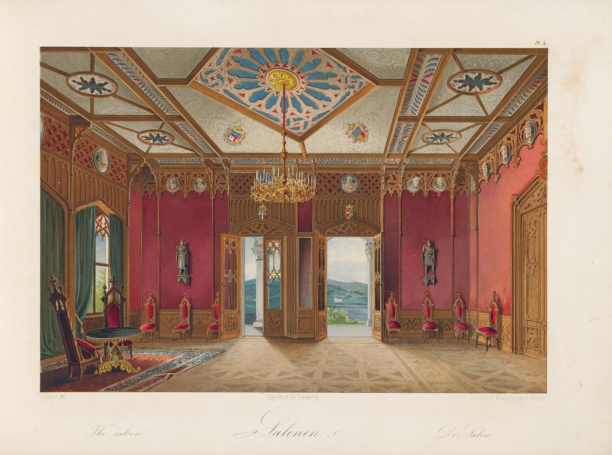 Oscarshal Saloon, 1852 av Wilhelm von Hanno