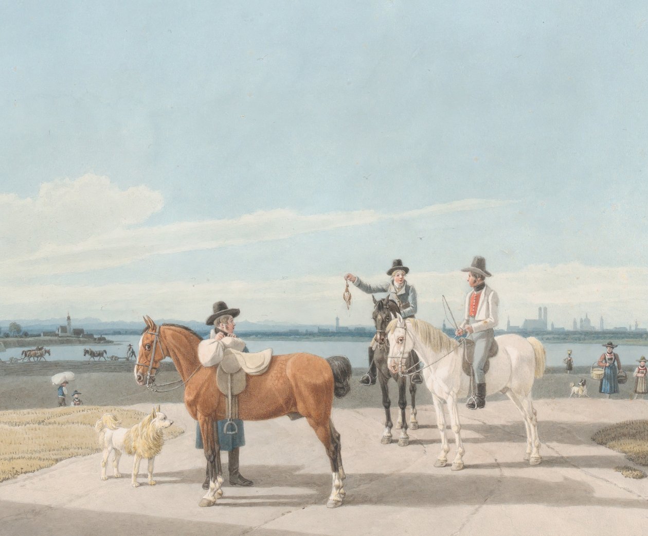 Ryttare nära München, 1830. av Wilhelm von Kobell