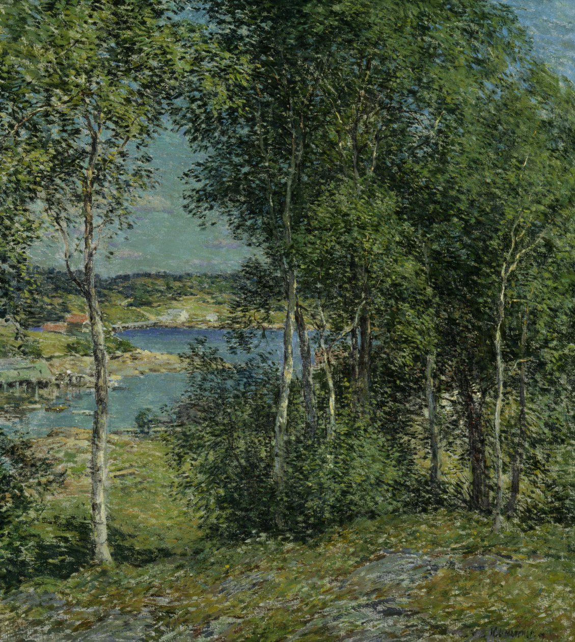 En familj av björkar, 1907. av Willard Leroy Metcalf