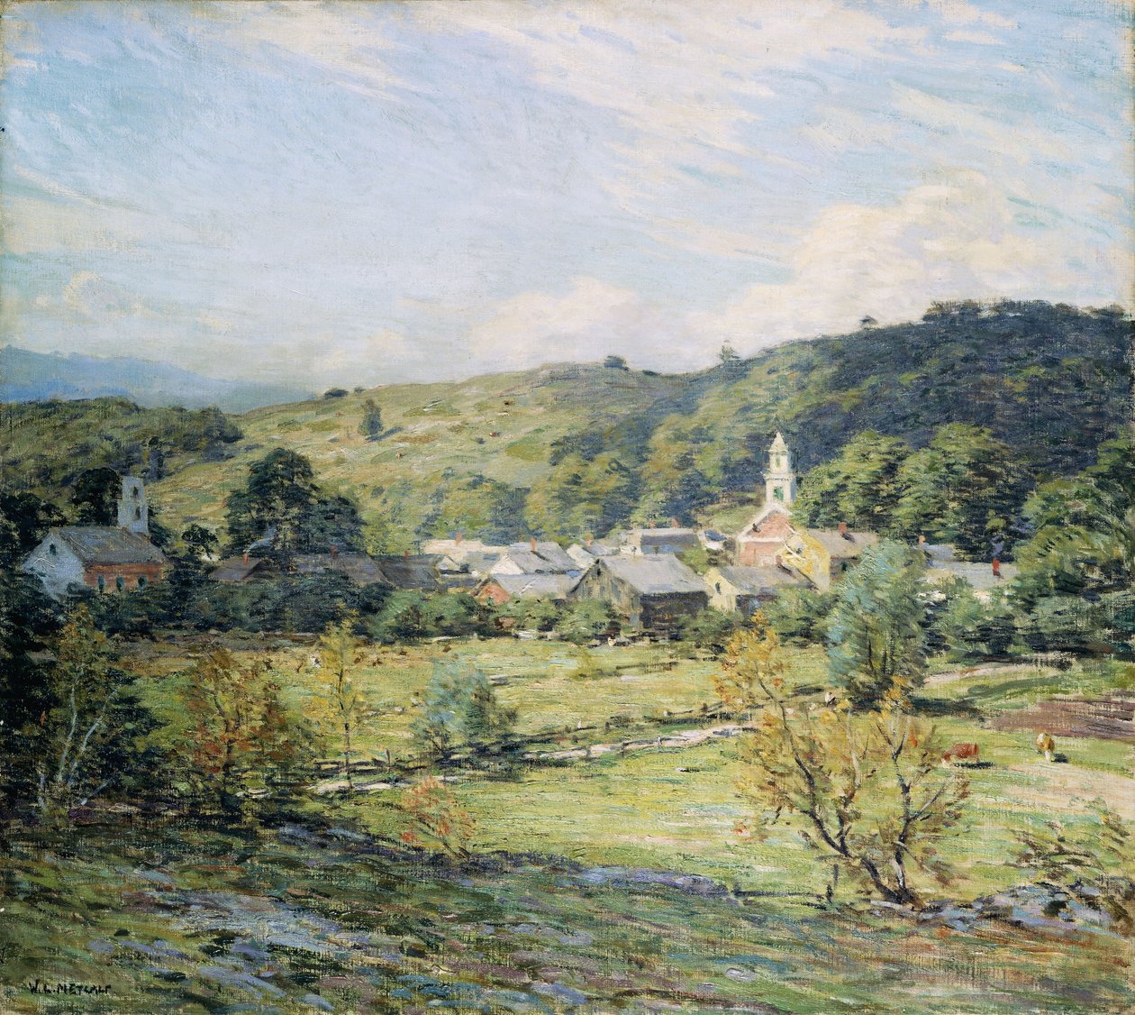 September Morning, Plainfield, New Hampshire av Willard Leroy Metcalf