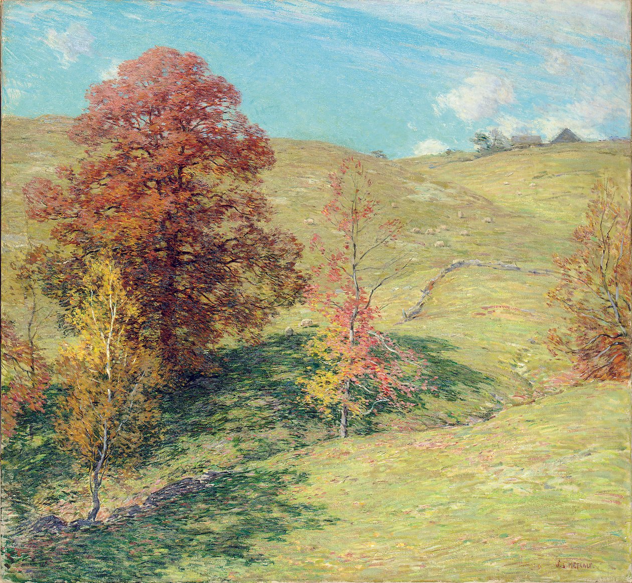 Den röda eken av Willard Leroy Metcalf