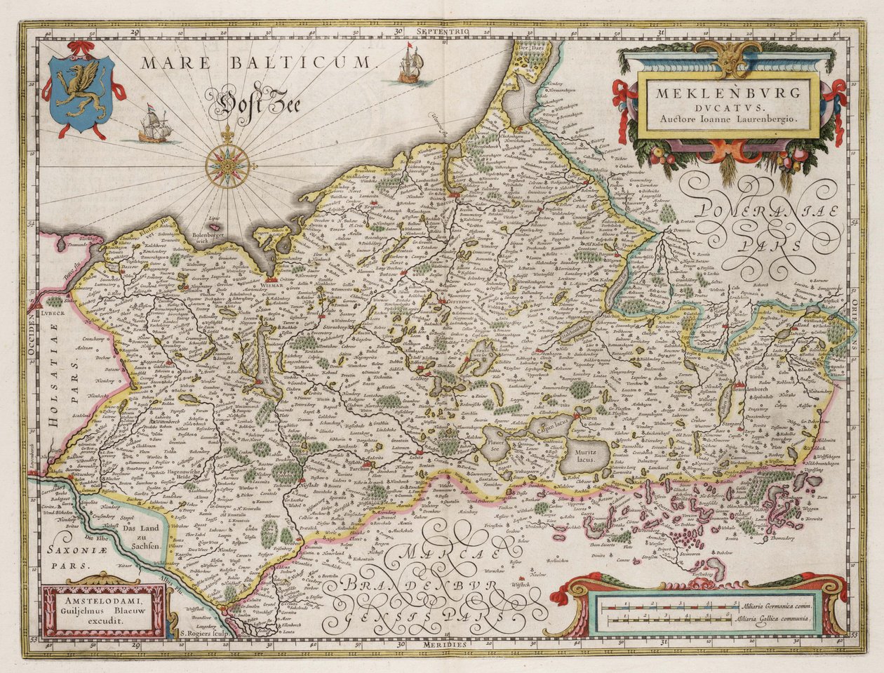 Duchy of Mecklenburg av Willem Janszoon Blaeu