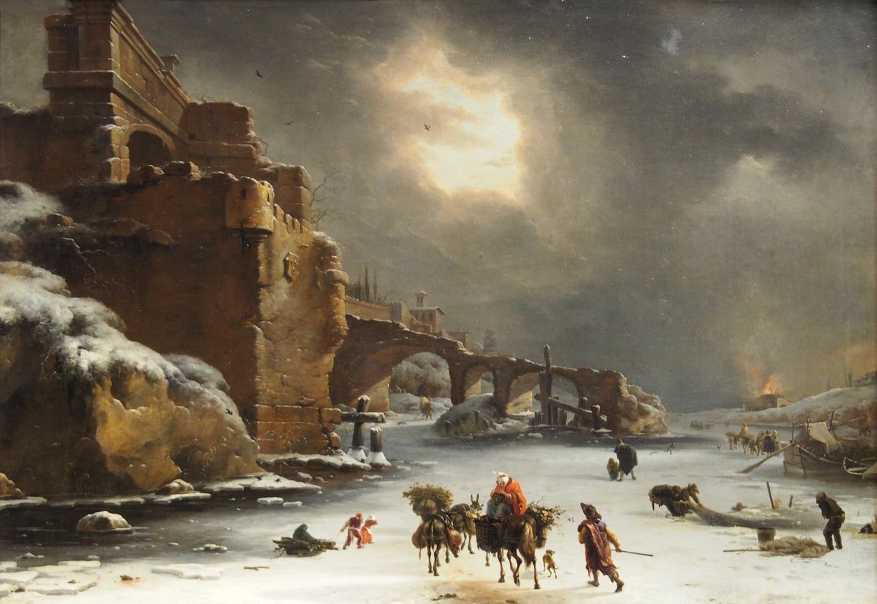 Stadsmuren på vintern av Willem Schellinks