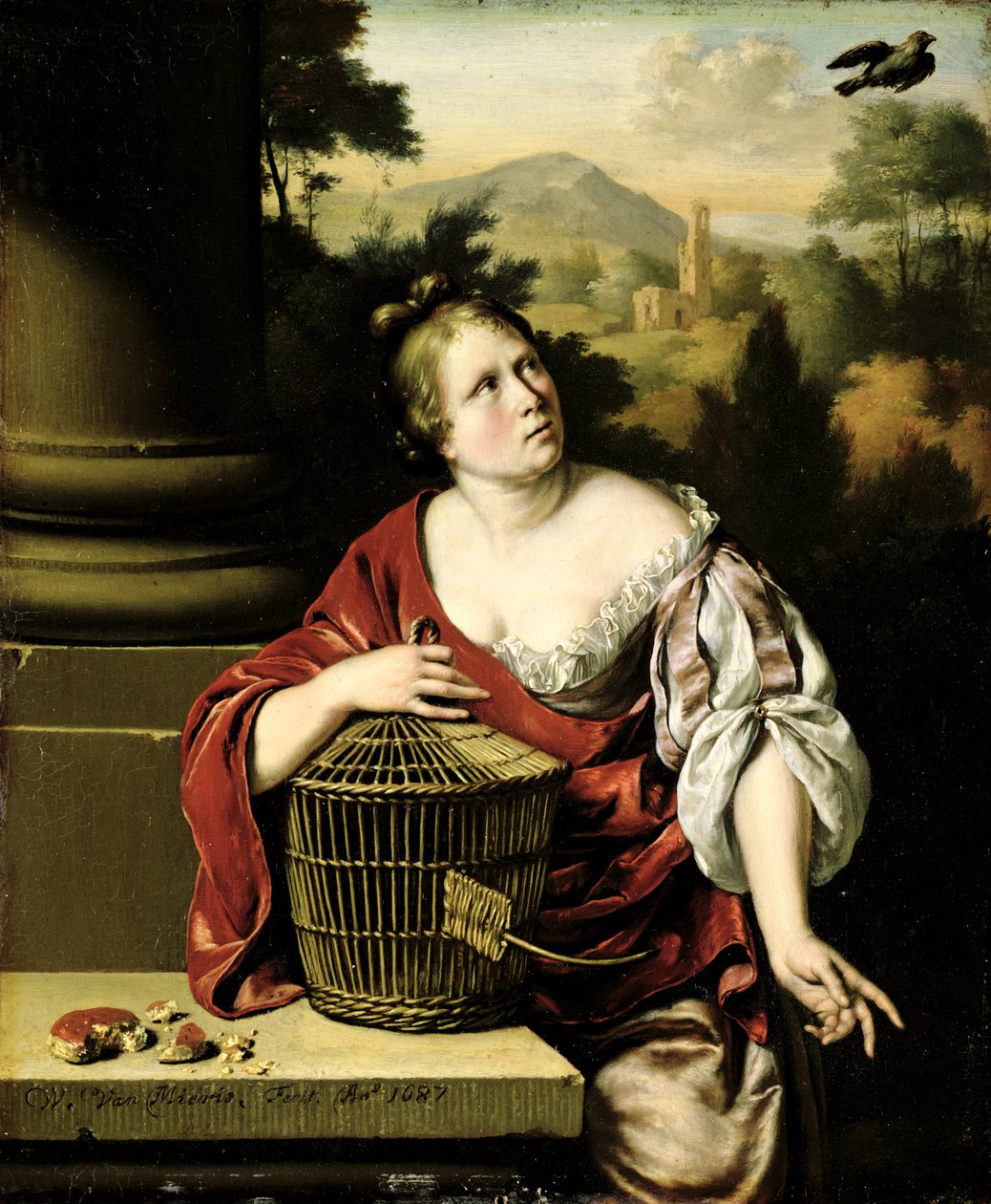 Porträtt av en kvinna, 1687 av Willem Van Mieris