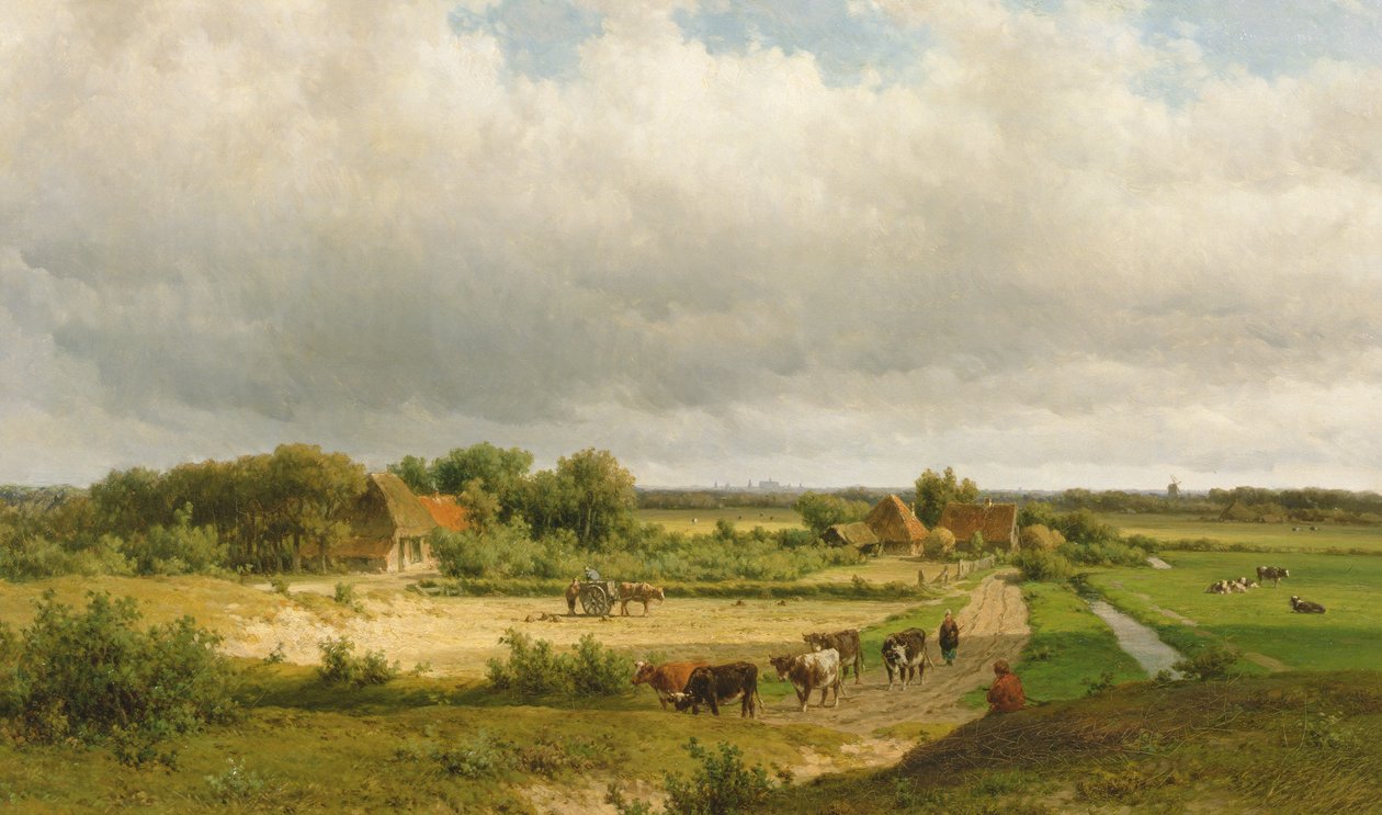 Omfattande nederländskt landskap av Willem Vester