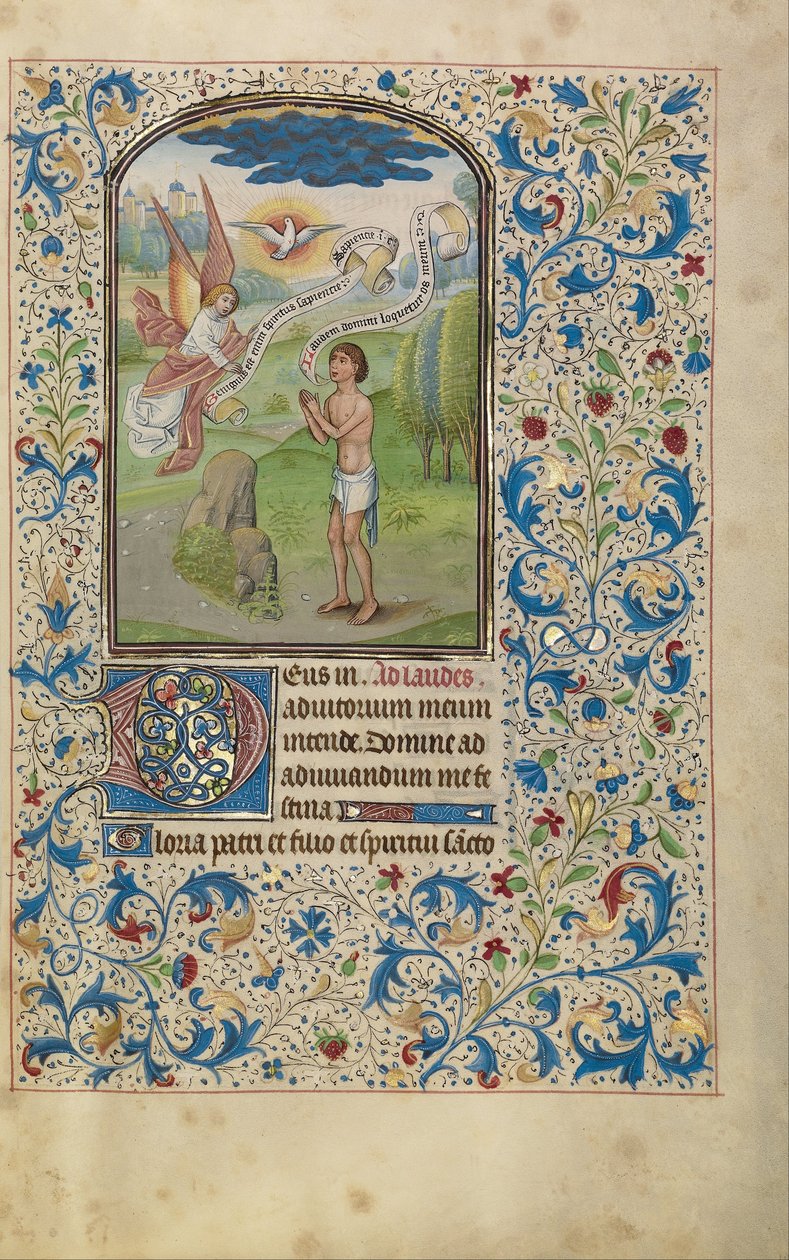 A Man Praying to the Holy Spirit av Willem Vrelant