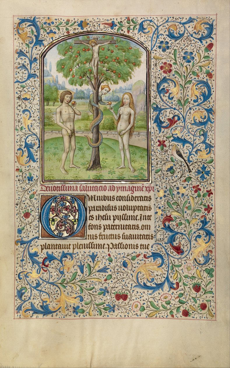 Adam and Eve Eating the Forbidden Fruit av Willem Vrelant