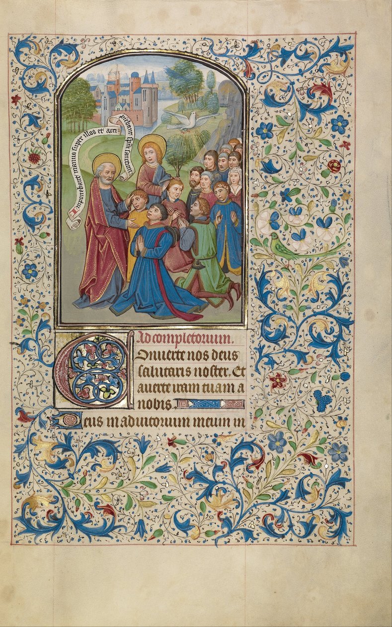 Saints Peter and John Baptizing the Samarians av Willem Vrelant