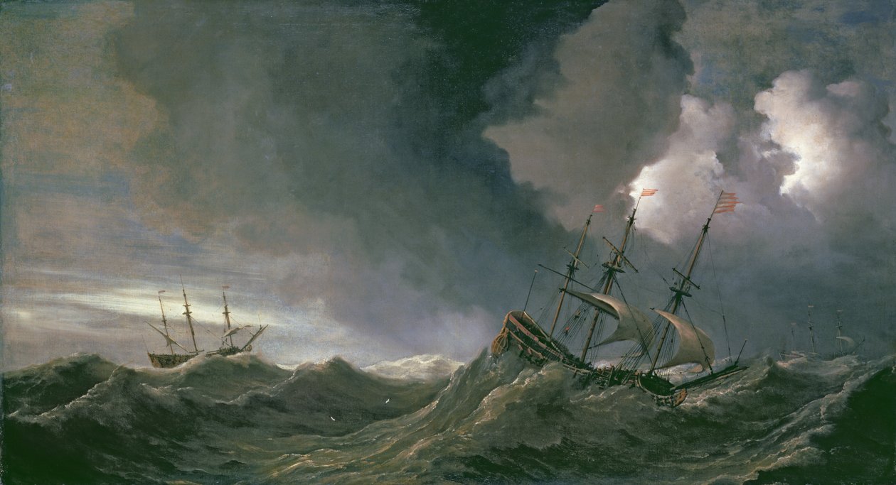 Storm på havet av Willem van de Velde the Younger
