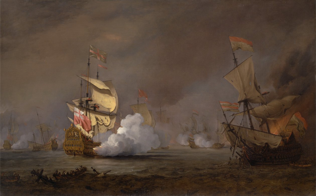 Sea Battle of the Anglo-Dutch Wars av Willem van de Velde the Younger