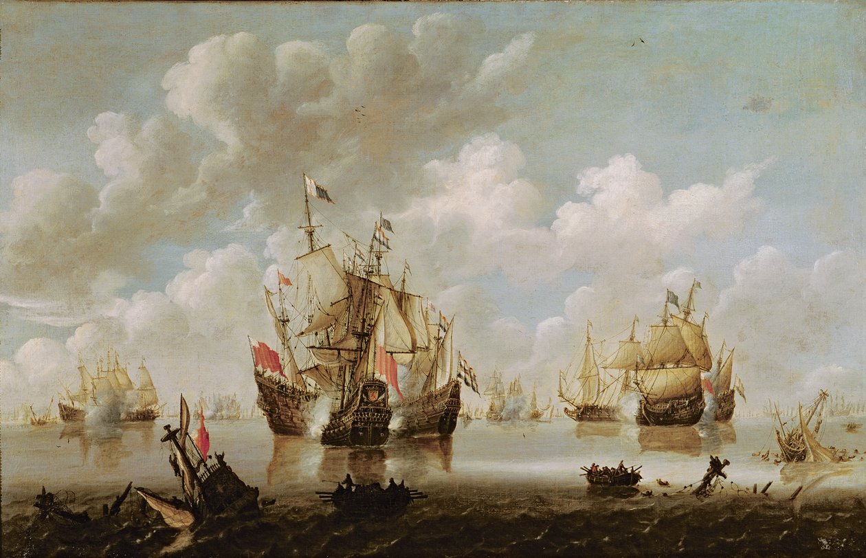Sjöslag av Willem van de Velde the Younger