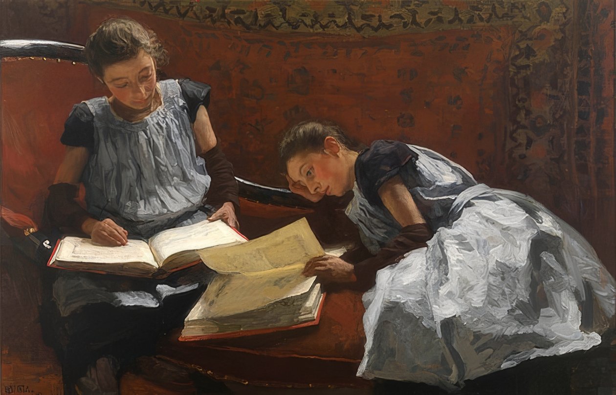 Systrarna Arntzenius. 1895 av Willem Bastiaan Tholen