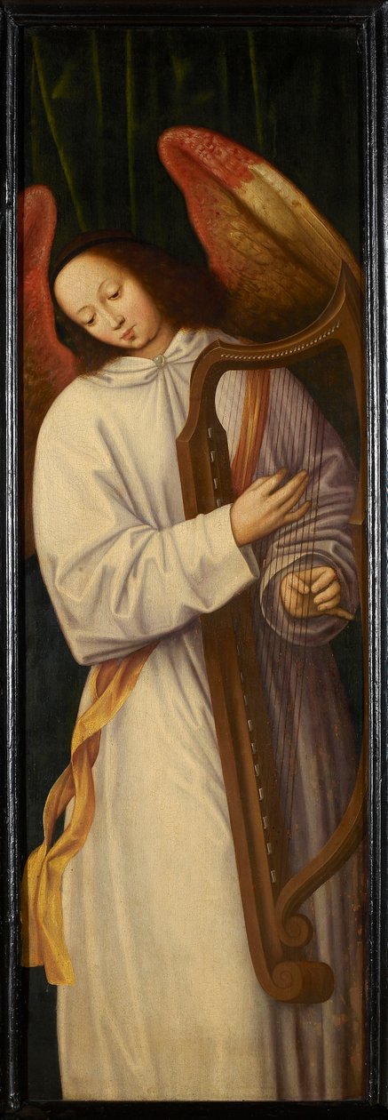 Ängel som spelar harpa, ca 1559. av Willem Benson