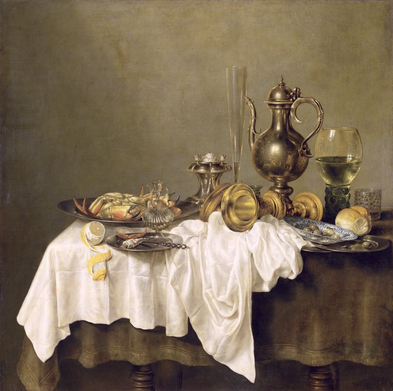 Frukost med en krabba, 1648 av Willem Claesz. Heda