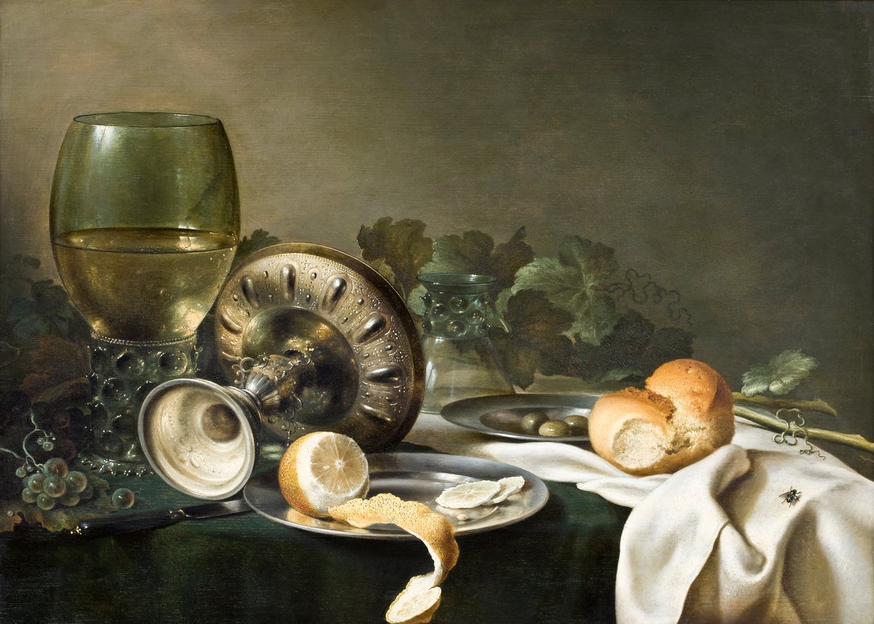 Stilleben, ca 1630 (olja på panel) av Willem Claesz. Heda