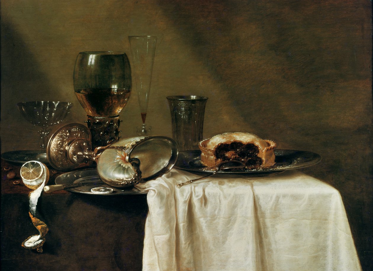 Svartvinbärstårtan, 1635 av Willem Claesz. Heda