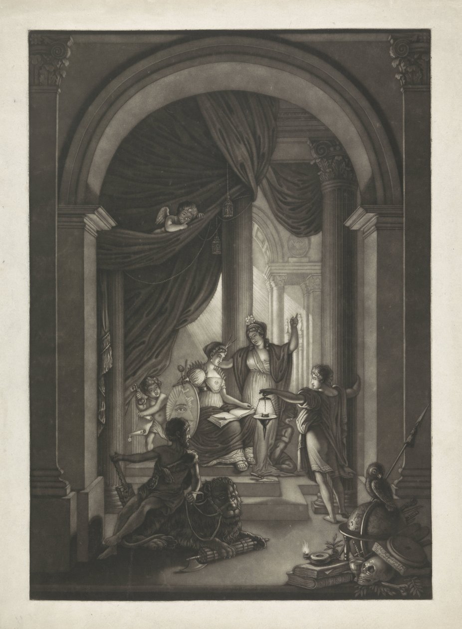 Allegori över frimureriet, ca 1810-1840 av Willem Grebner