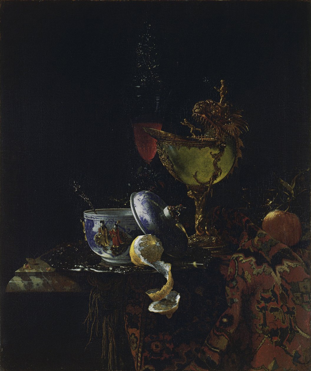 Stilleben med Nautilus Cup av Willem Kalf