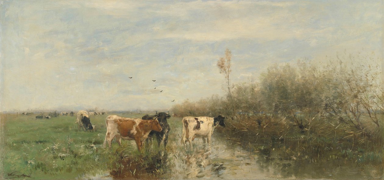 Kor på en fuktig äng av Willem Maris