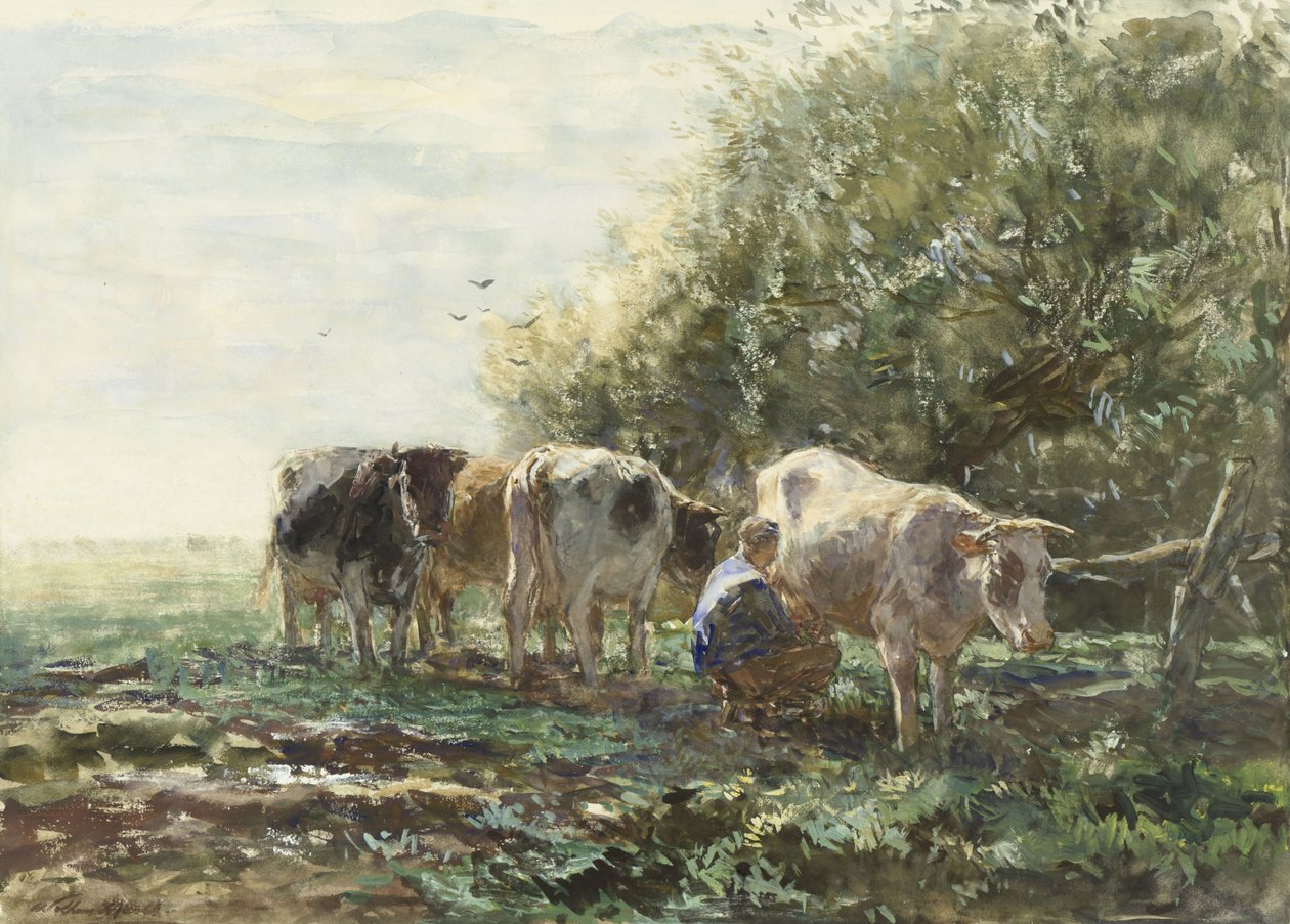 Mjölkningspennan av Willem Maris