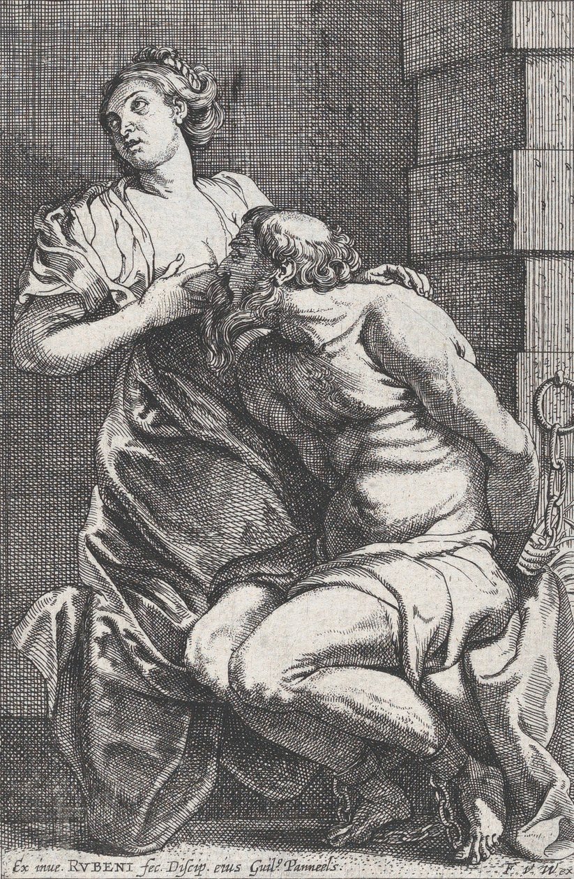 Cimon och Pero, ca. 1631. av Willem Panneels