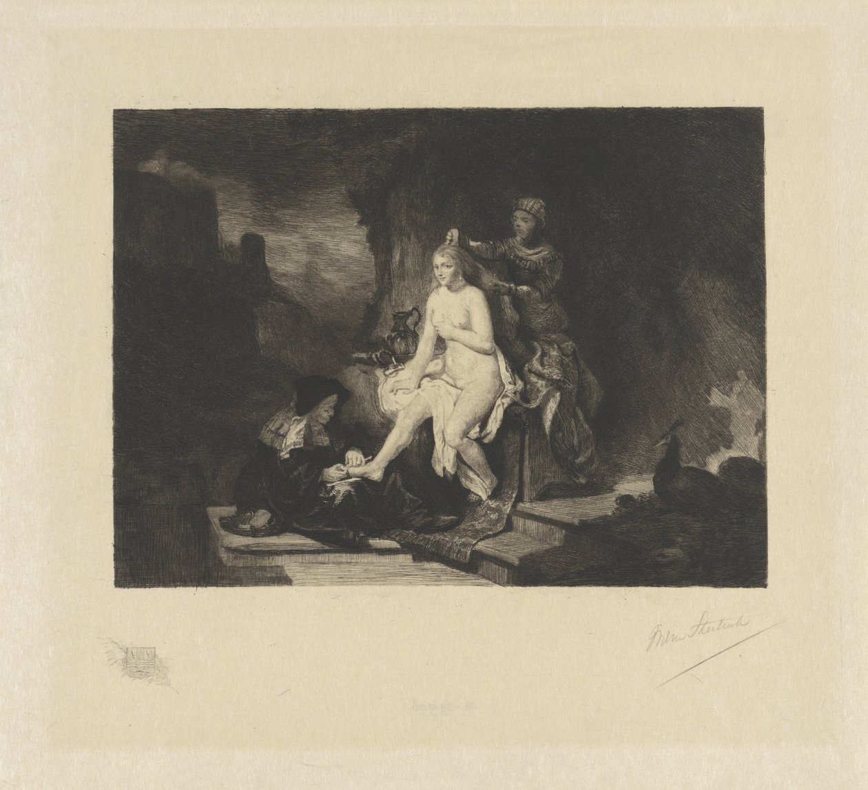 Bathshebas toalett av Willem Steelink (II) (signed by artist)