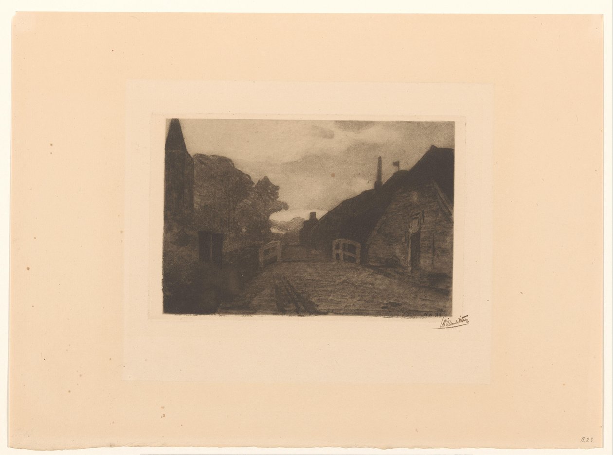 Byväg i Diepenheim av Willem Witsen (signed by artist)
