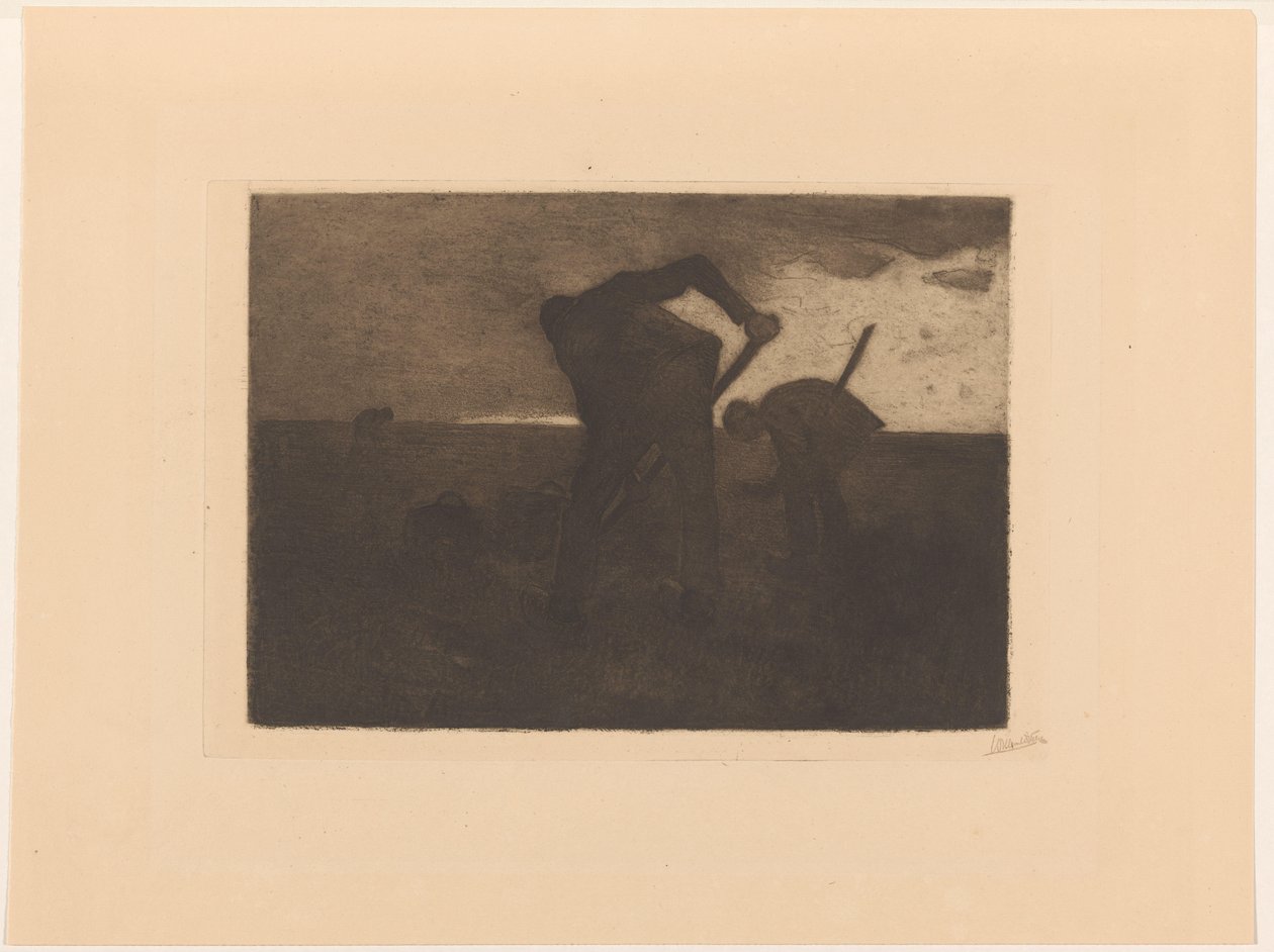 Tre potatisupptagare av Willem Witsen (signed by artist)