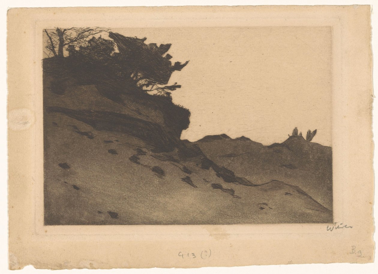 Buskar på en sanddriva av Willem Witsen (signed by artist)