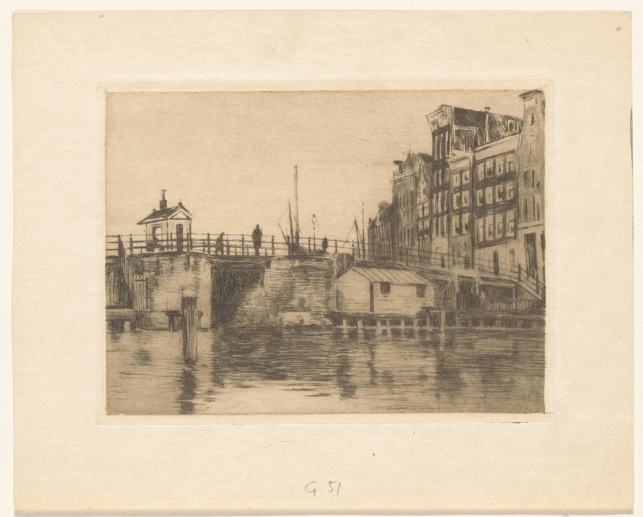 Utsikt över Kraansluis i Amsterdam av Willem Arnoldus Witsen