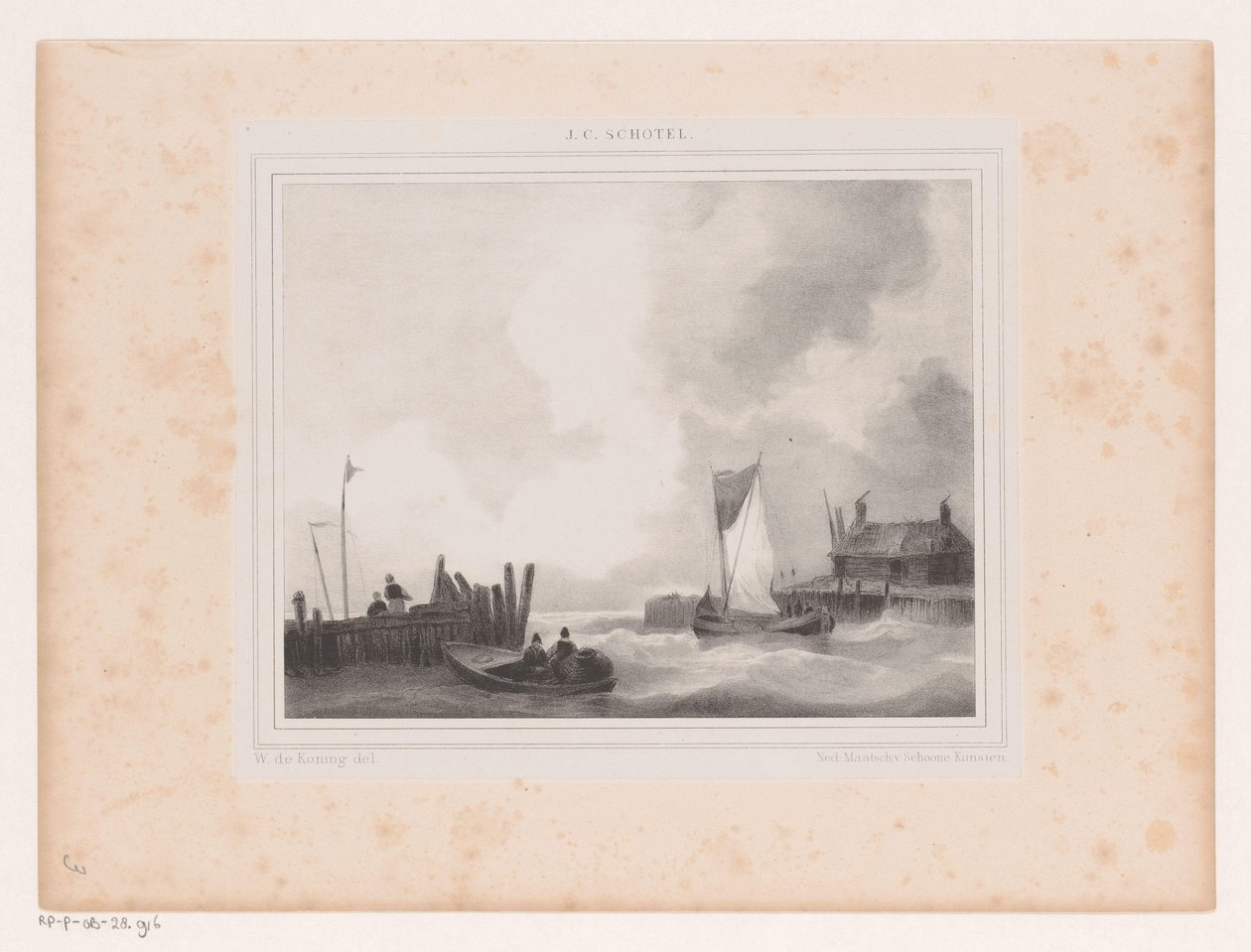 Hamn med båtar av Willem de Koning