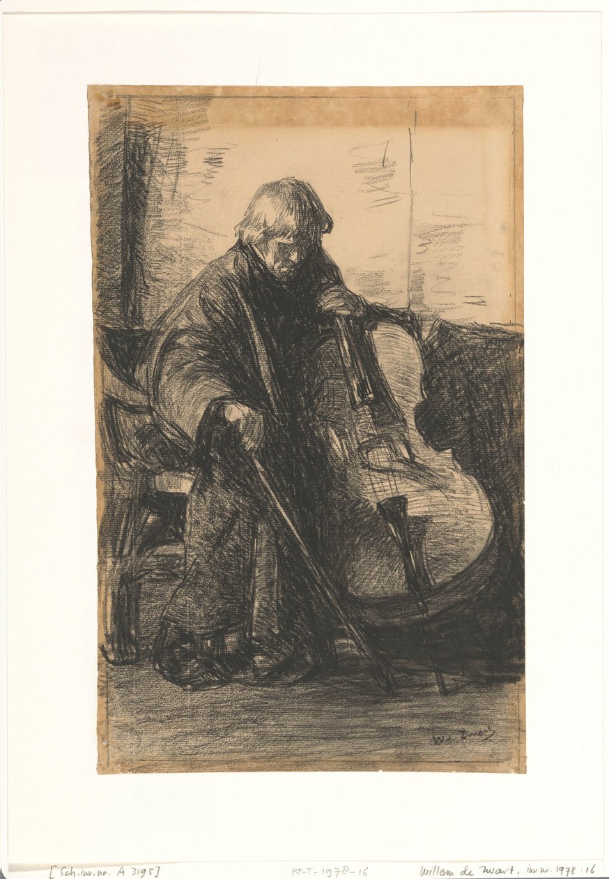 Cellist av Willem de Zwart