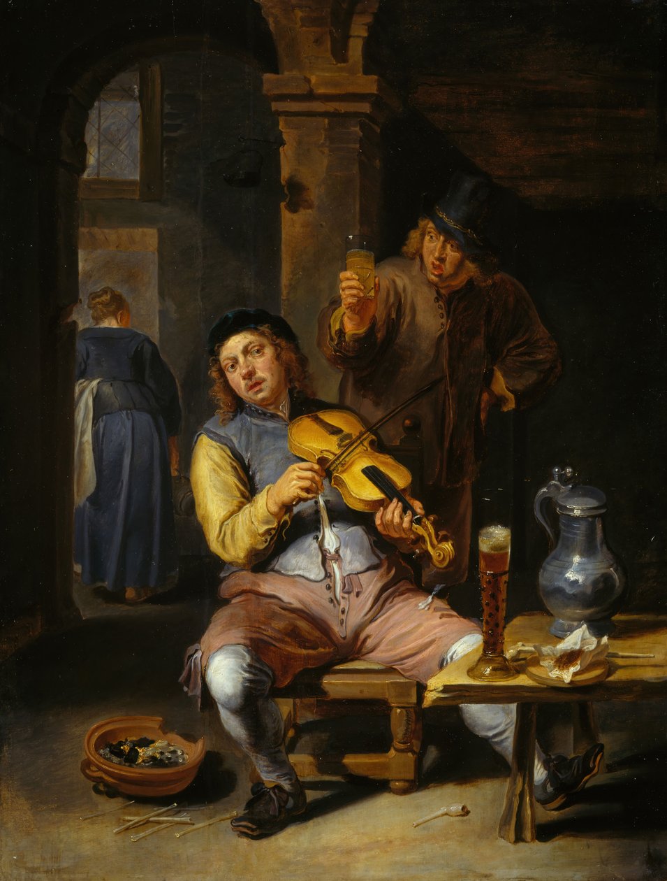 Den blinde spelmannen, 1637-1677. av Willem van Herp