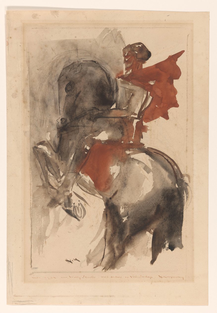 Riddare till häst av Willem van Konijnenburg (signed by artist)