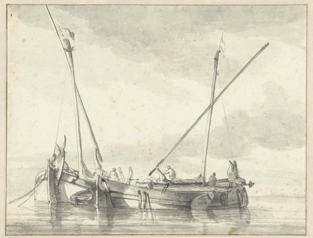 Två små hantverk av Willem van de Velde (II)