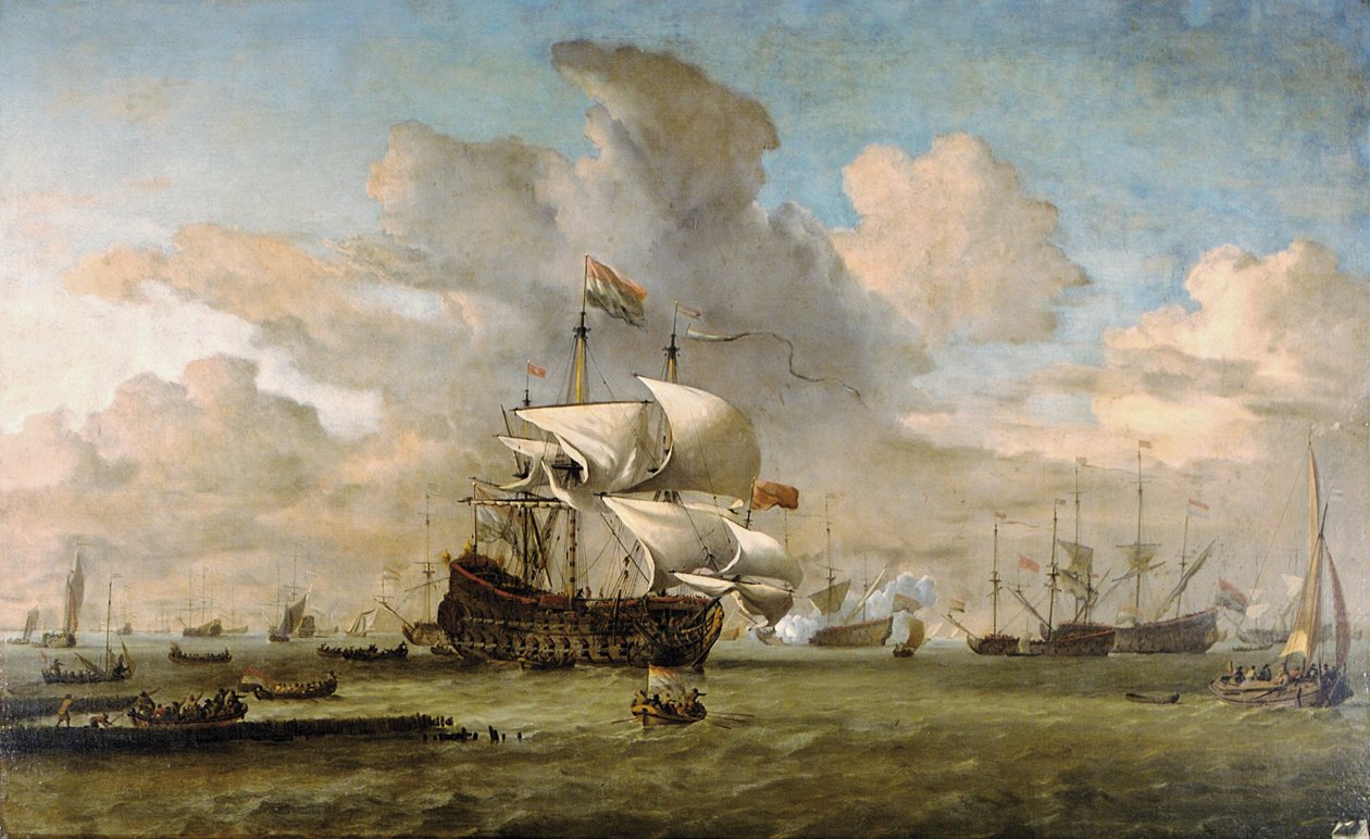 Nederländerna, 1692 av Willem van de Velde the Younger