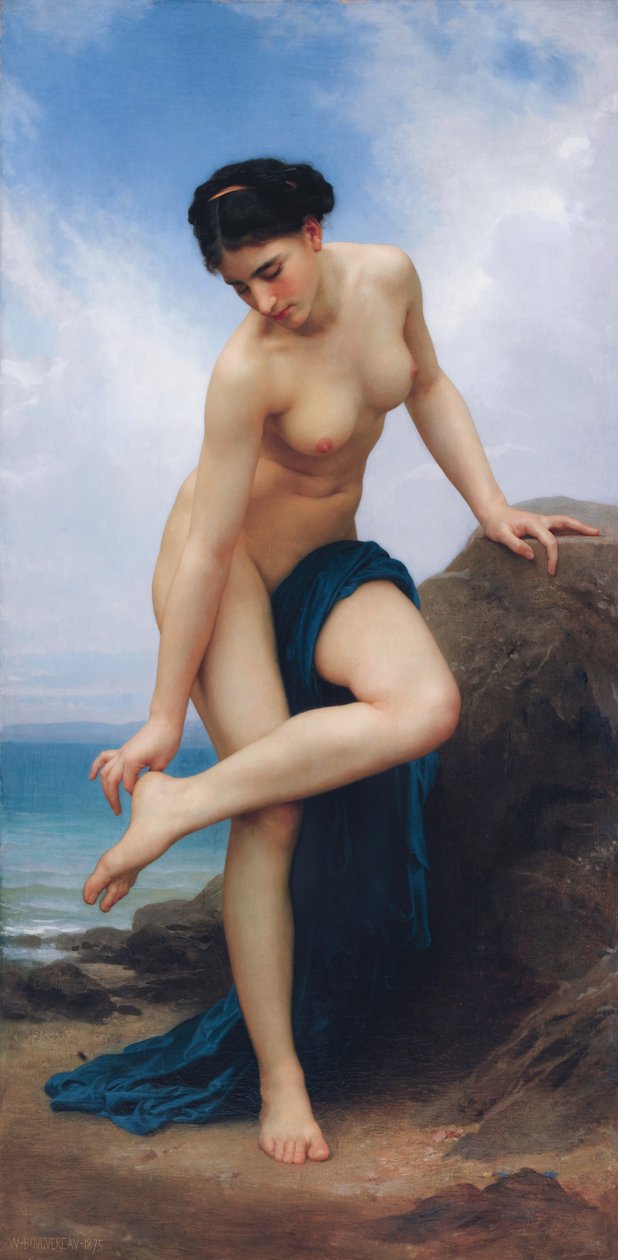 After the Bath  av William Adolphe Bouguereau