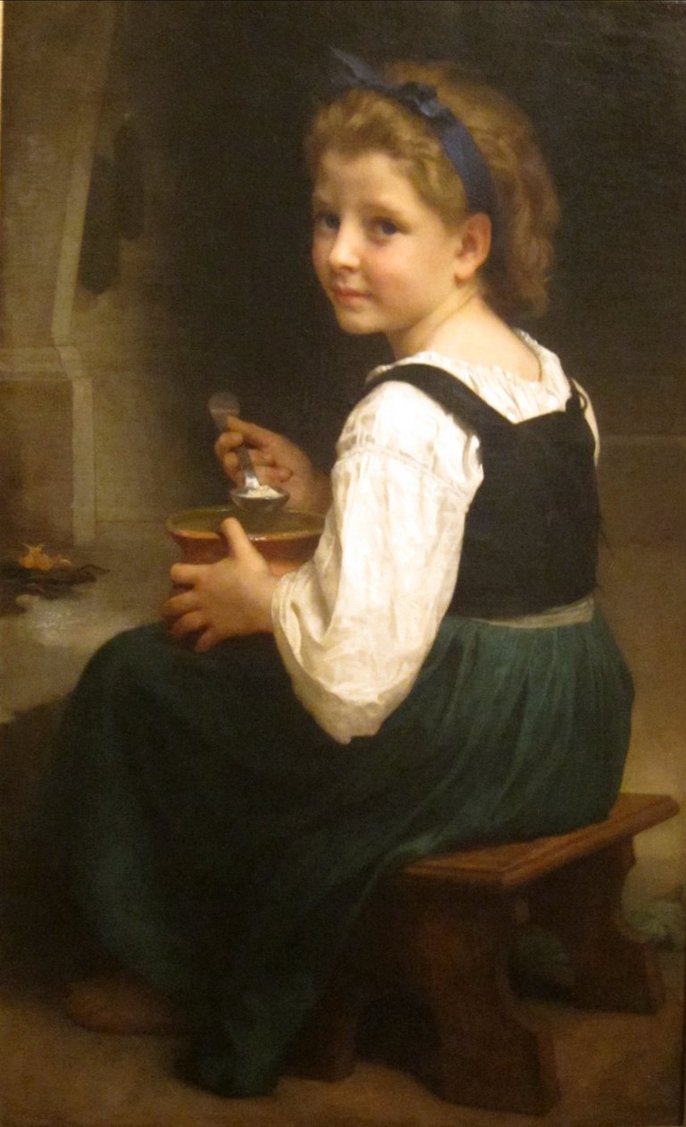 Girl Eating Porridge av William Adolphe Bouguereau