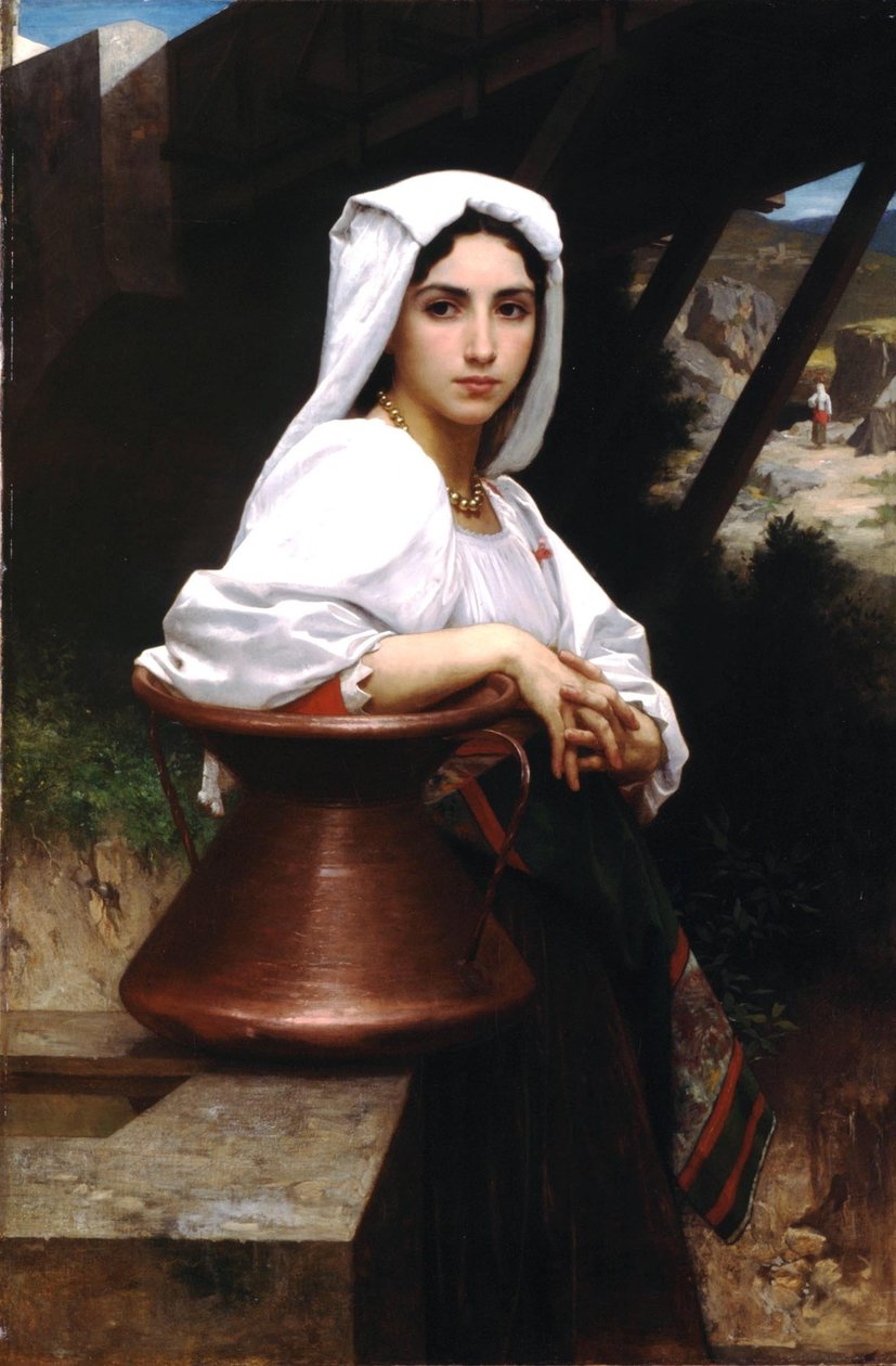 Italian Girl Drawing Water  av William Adolphe Bouguereau