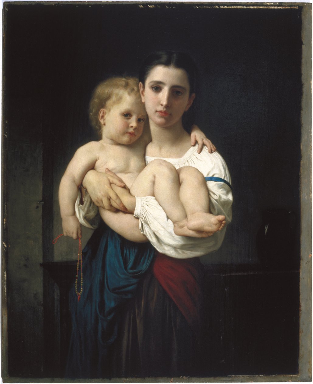 La soeur aînée, réduction av William Adolphe Bouguereau