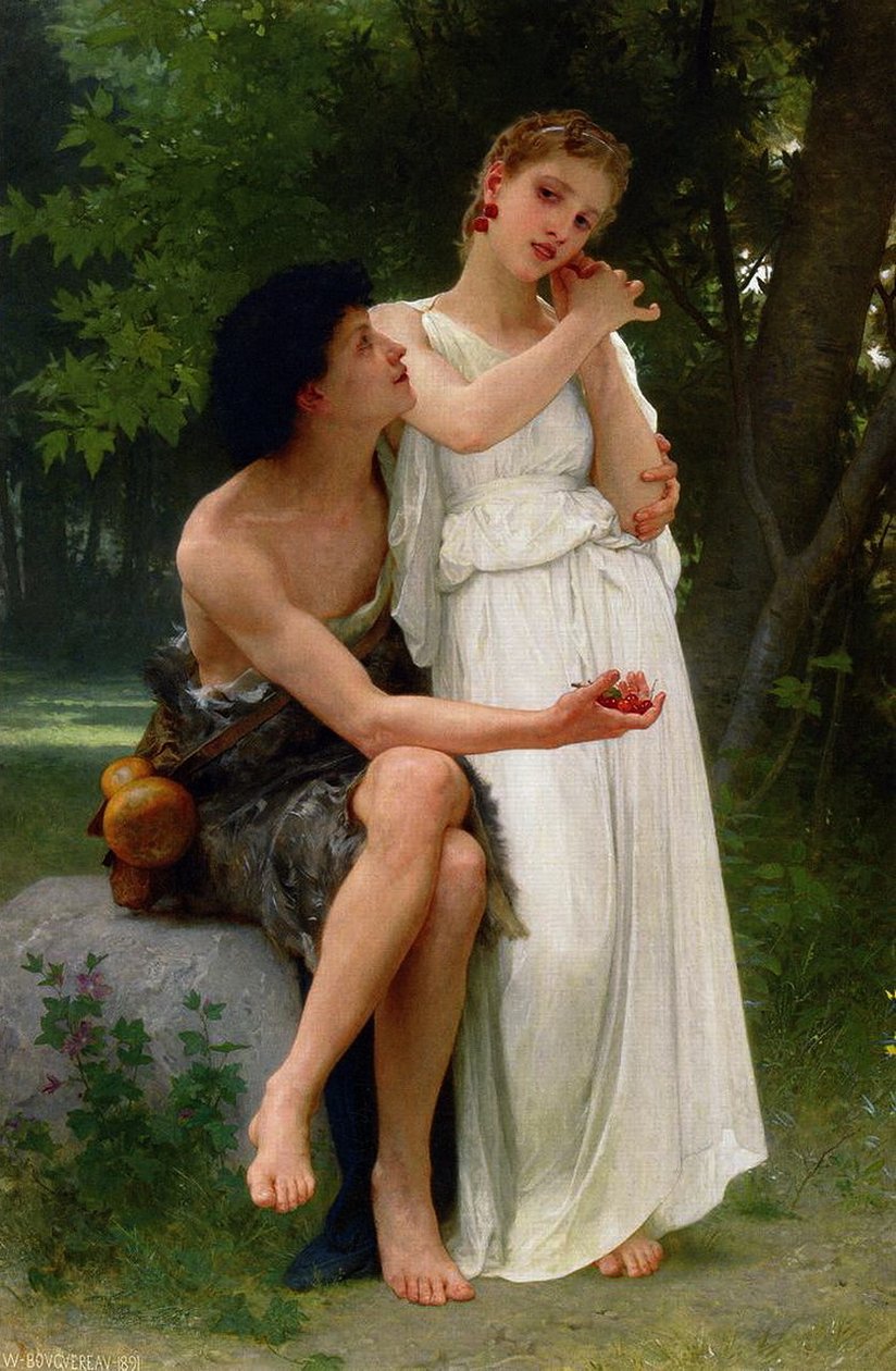 Les premiers bijoux av William Adolphe Bouguereau