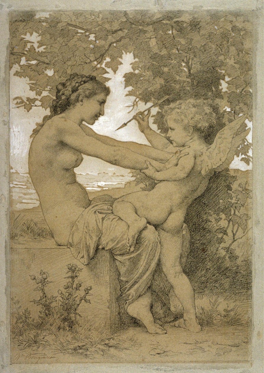 Loves Resistance av William Adolphe Bouguereau
