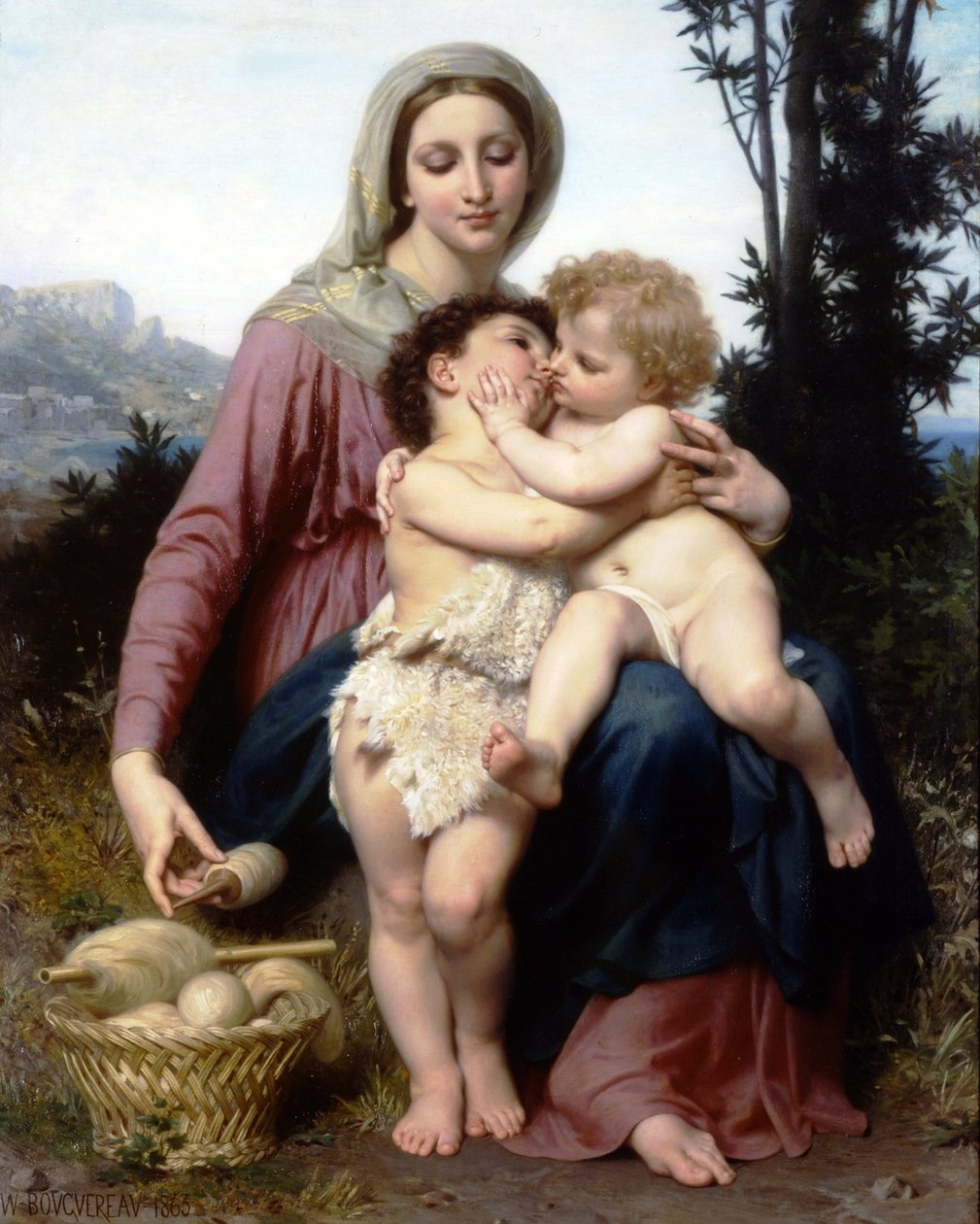 The Holy Family  av William Adolphe Bouguereau
